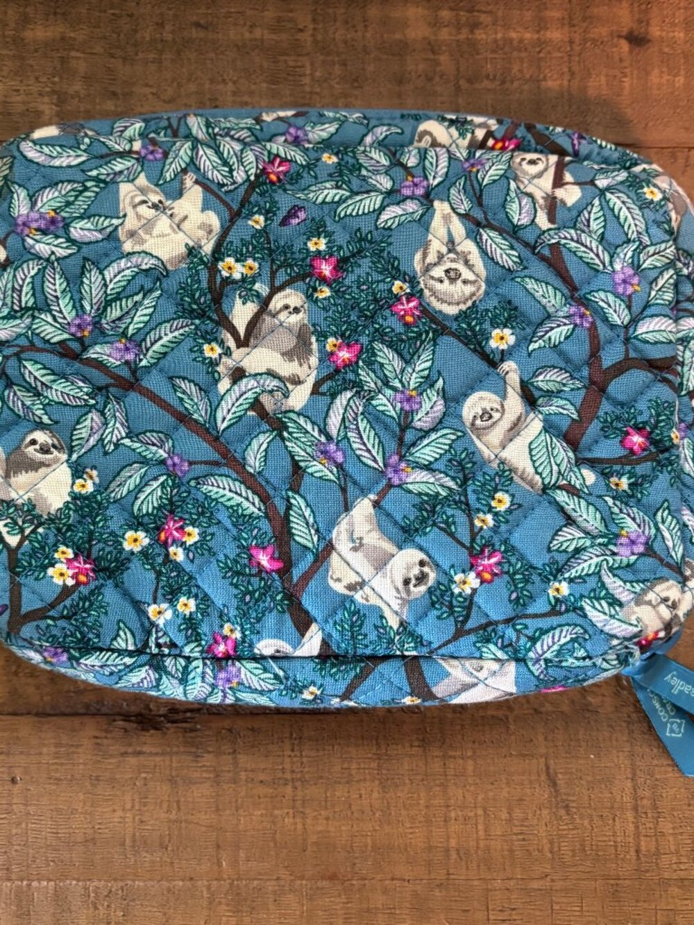 Vera Bradley Sloth Makeup Travel Cord Organizer Bag